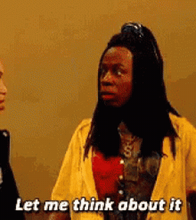 Man Yellow Jacket Let Me Think About It GIF