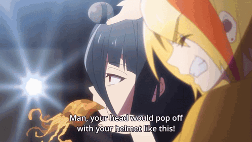 Man Your Head Would Pop Off With Your Helmet Like This! GIF