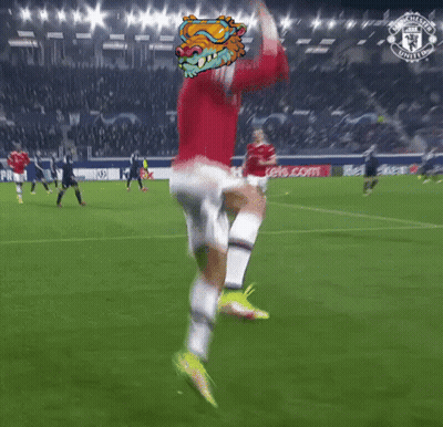 Manchester United Soccer Player Running GIF