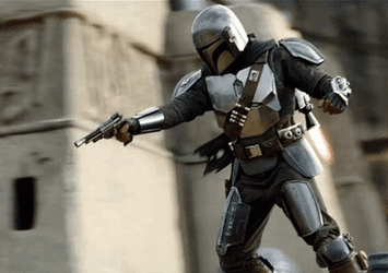 Mandalorian Boba Fett Pointing Gun GIF