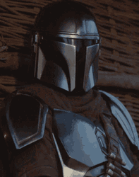 Mandalorian Looking Around GIF