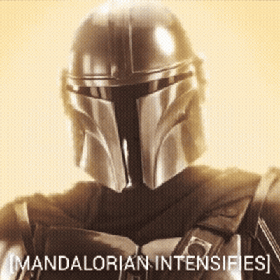 Mandalorian Poster With Armor And Helmet GIF