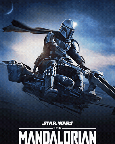 Mandalorian Riding Motorcycle GIF