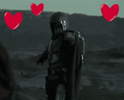 Mandalorian Spinning With Heart GIF