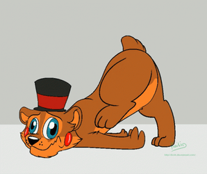 Mangle Fox Walking Down GIF