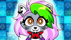 Mangle Green Hair Highlights GIF