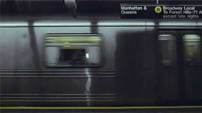 Manhattan And Queens Subway Going To Broadway GIF