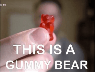 Manjit Minhas Eating Gummy Bear GIF