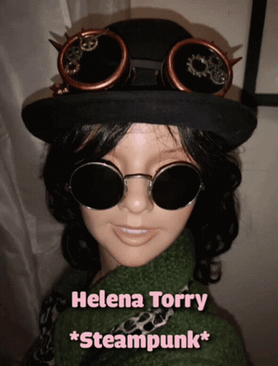 Mannequin In Top Hat And Sunglasses Helena Torry Steampunk GIF