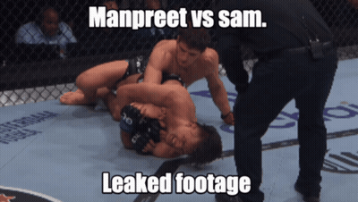 Manpreet Vs Sam Leaked Footage Is Displayed On A Boxing Match GIF