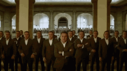 Many Men Crossing Arms Together GIF