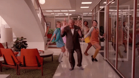 Many Men Dancing At The Back GIF