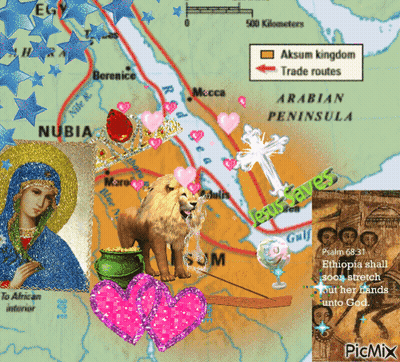 Map Of Arabian Peninsula With Lion GIF