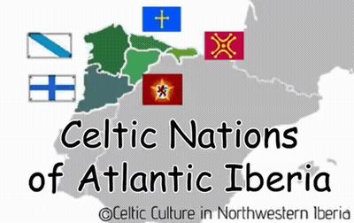 Map Of Celtic Nations Of Atlantic Iberia With Flags GIF