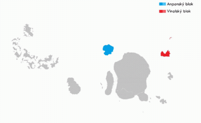 Map of Country with Anpensky Blok, Vinolsky Blok, Imperiální Blok