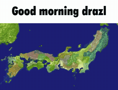 Map Of Japan With Good Morning Drazl GIF
