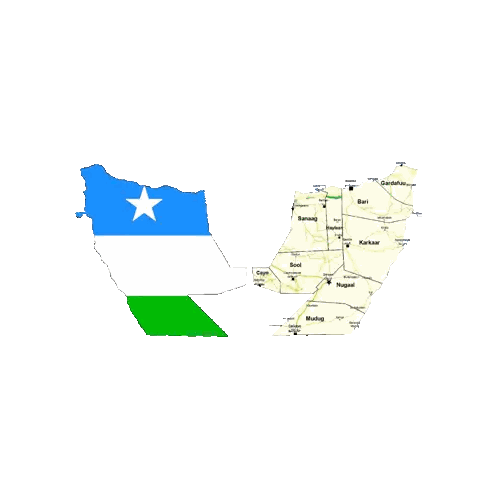Map Of Somaliland With Flag Sticker