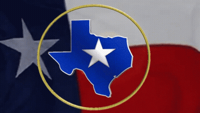 Map Of Texas With White Star GIF