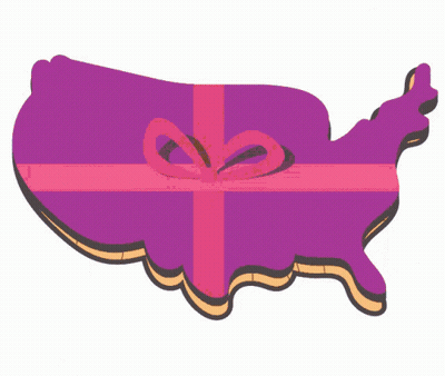 Map Of United States Covered In Chocolates GIF