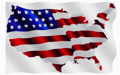 Map Of United States With American Flag GIF