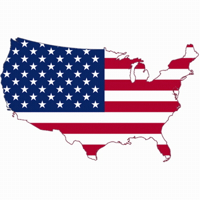 Map Of United States With Camper Van GIF