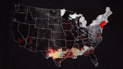 Map Of United States With Red Spots GIF