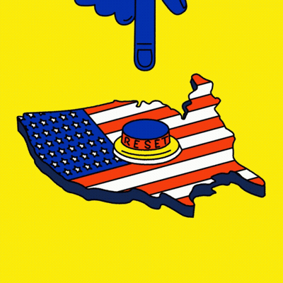 Map Of United States With Reset Button GIF