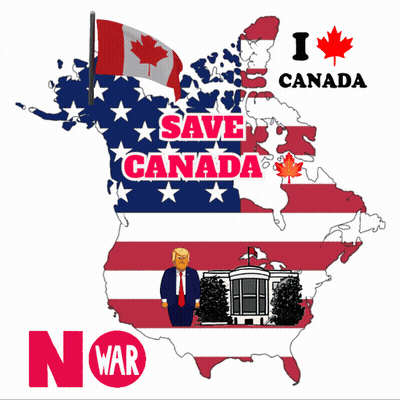 Map Of US With Donald Trump Save Canada GIF