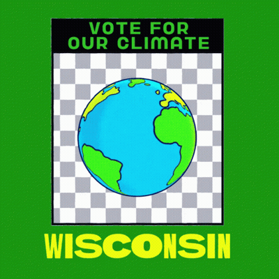 Map Of Wisconsin With Pink Star GIF