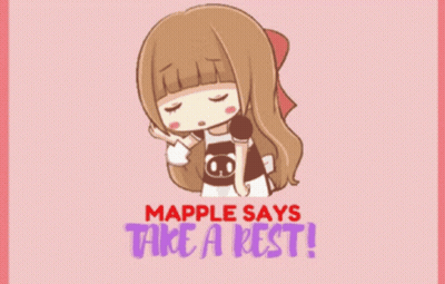 Maple Says Take A Rest Cartoon Girl GIF