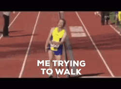 Marathon Trying To Walk GIF