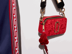 Marc Jacobs Red Embroidered Snapshot