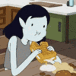 Marceline Adventure Time Eating GIF