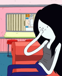 Marceline Adventure Time Picking Nose GIF