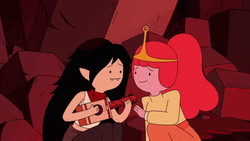 Marceline Bubblegum Kiss Blushing GIF