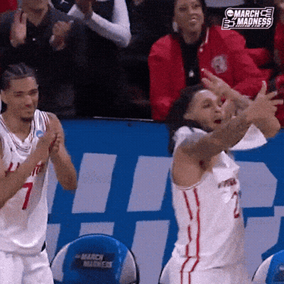 March Madness Logo On Basketball Court GIF