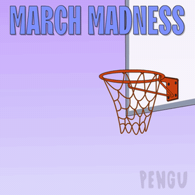 March Madness Poster With Basketball Hoop
