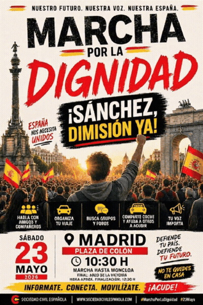Marcha Por La Dignidad Poster Madrid GIF
