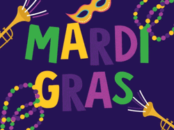 Mardi Gras Beads Music Art