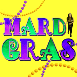 Mardi Gras Dancing Typography