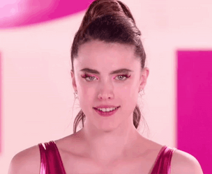 Margaret Qualley Blowing Kiss The Substance GIF
