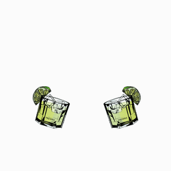 Margarita Glass Toast Animation GIF