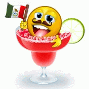 Margaritas Drunk Emoji Waving Spanish Flag