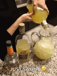 Margaritas Pouring Cocktail Drink