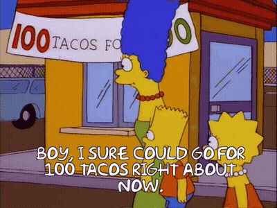 Marge And Lisa Simpson At Taco Stand GIF