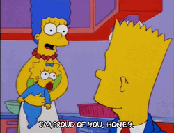 Marge Bart Simpsons Im Proud Of You GIF