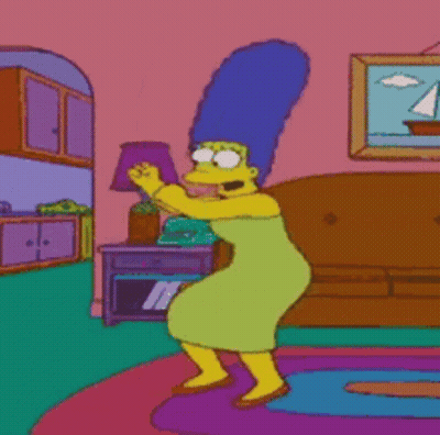 Marge Simpson Dancing In Living Room GIF