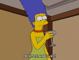 Marge Simpson Getting Drunk GIF