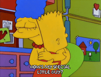 Marge Simpson Hugging Bart Simpson GIF