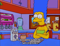 Marge Simpson Snickering GIF